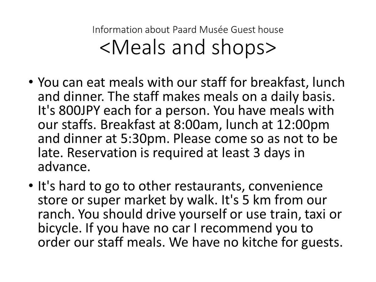 Paard Musee Guest House Nanae Exterior photo